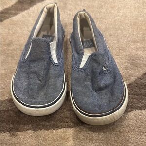GAP Blue Slip-On Sneakers with White Rubber Soles
